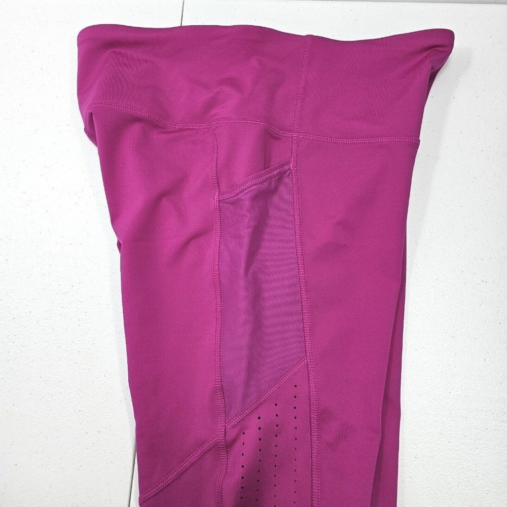 Champion Womens Leggings Size Large Fuchsia Pink Running Yoga Pockets Athletic - Picture 3 of 9